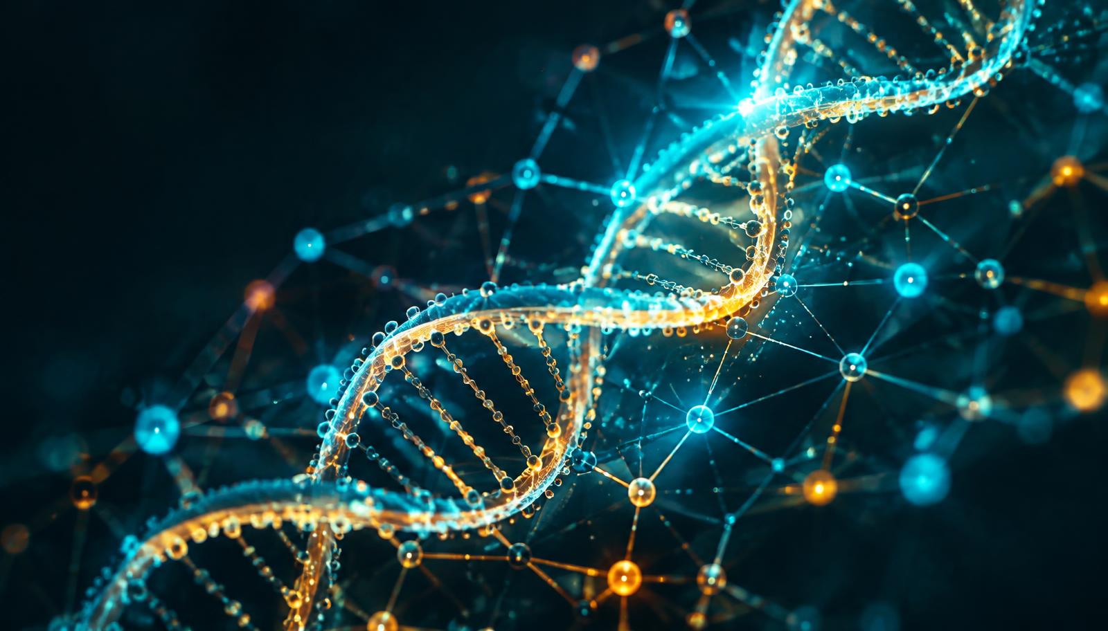 Quantum lattice woven with a DNA helix